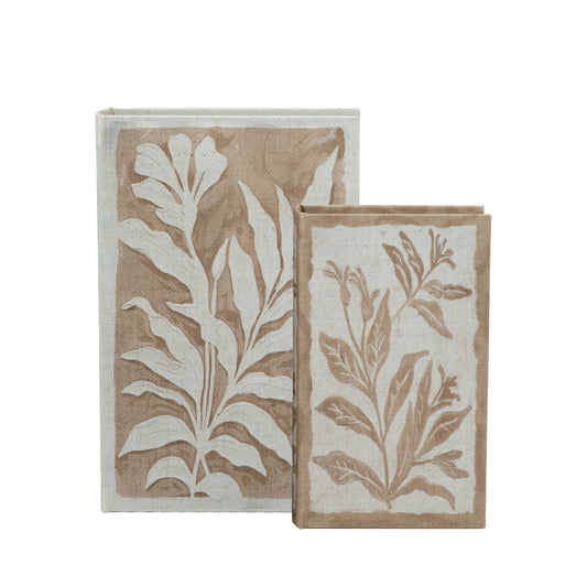 Leaf Book Boxes Set Of 2