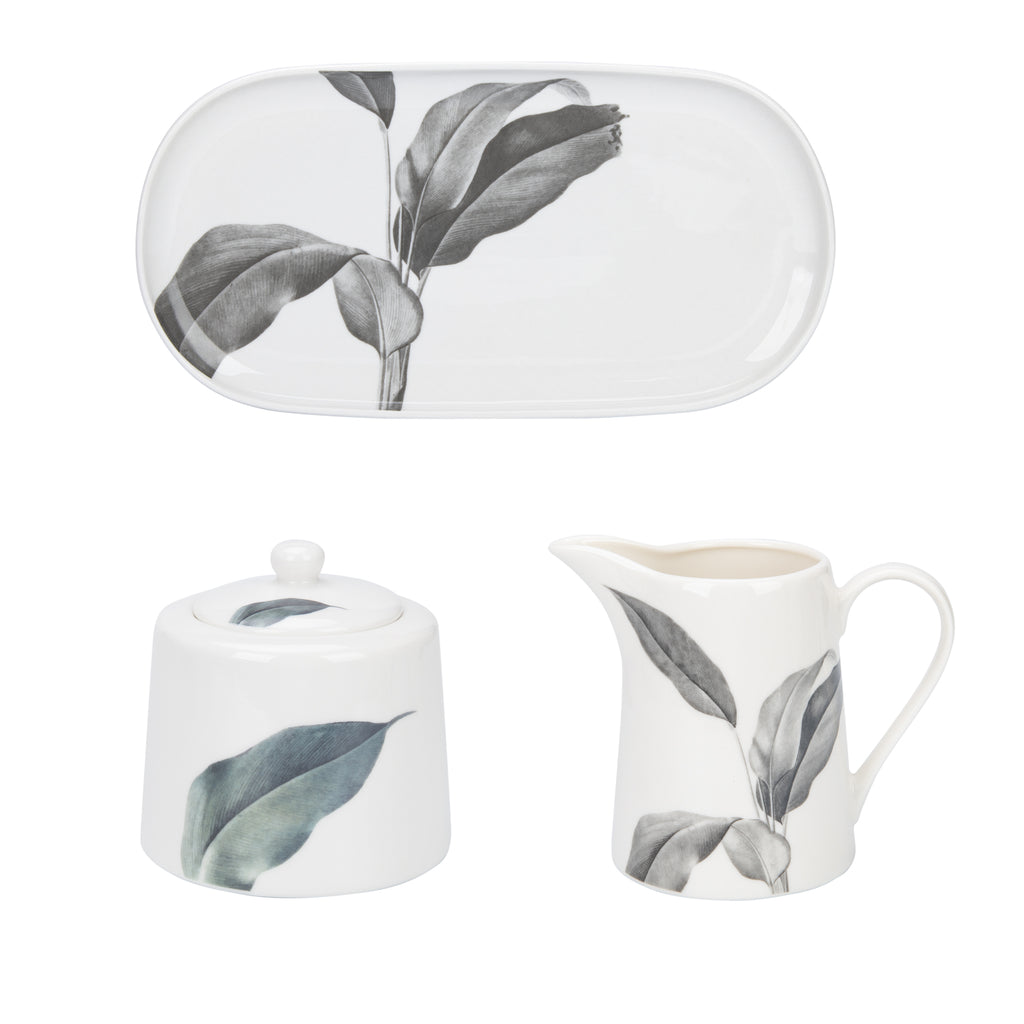 Mindy Brownes Interiors-Birds of Paradise Tea Set- Milk Jug- Sugar Bowl - Serving Tray-SHM020